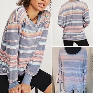 Free People Arielle Stiped Top